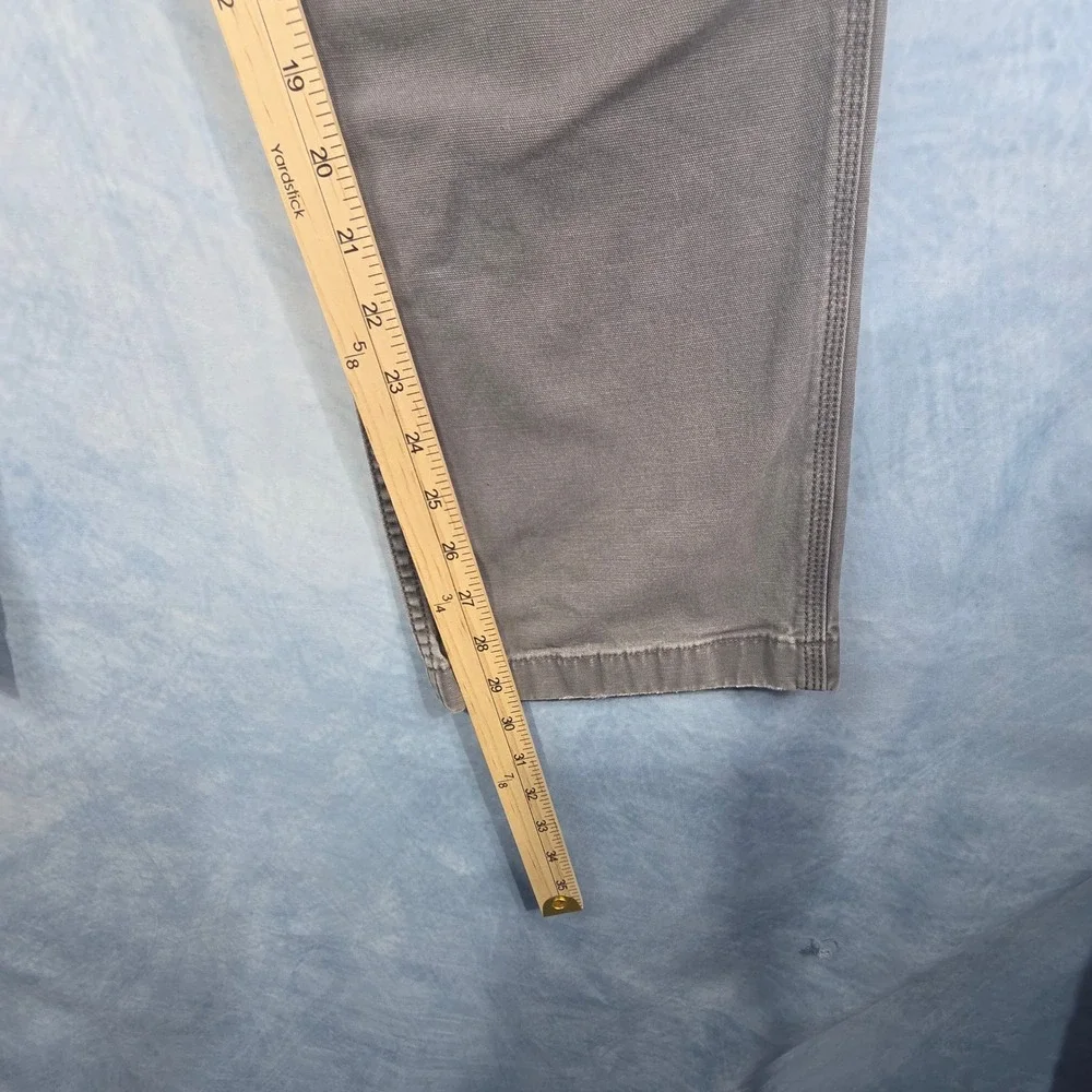 Carhartt Mens Relaxed Fit Canvas Work Pants Gray 32x32 Utility Carpenter Trouser